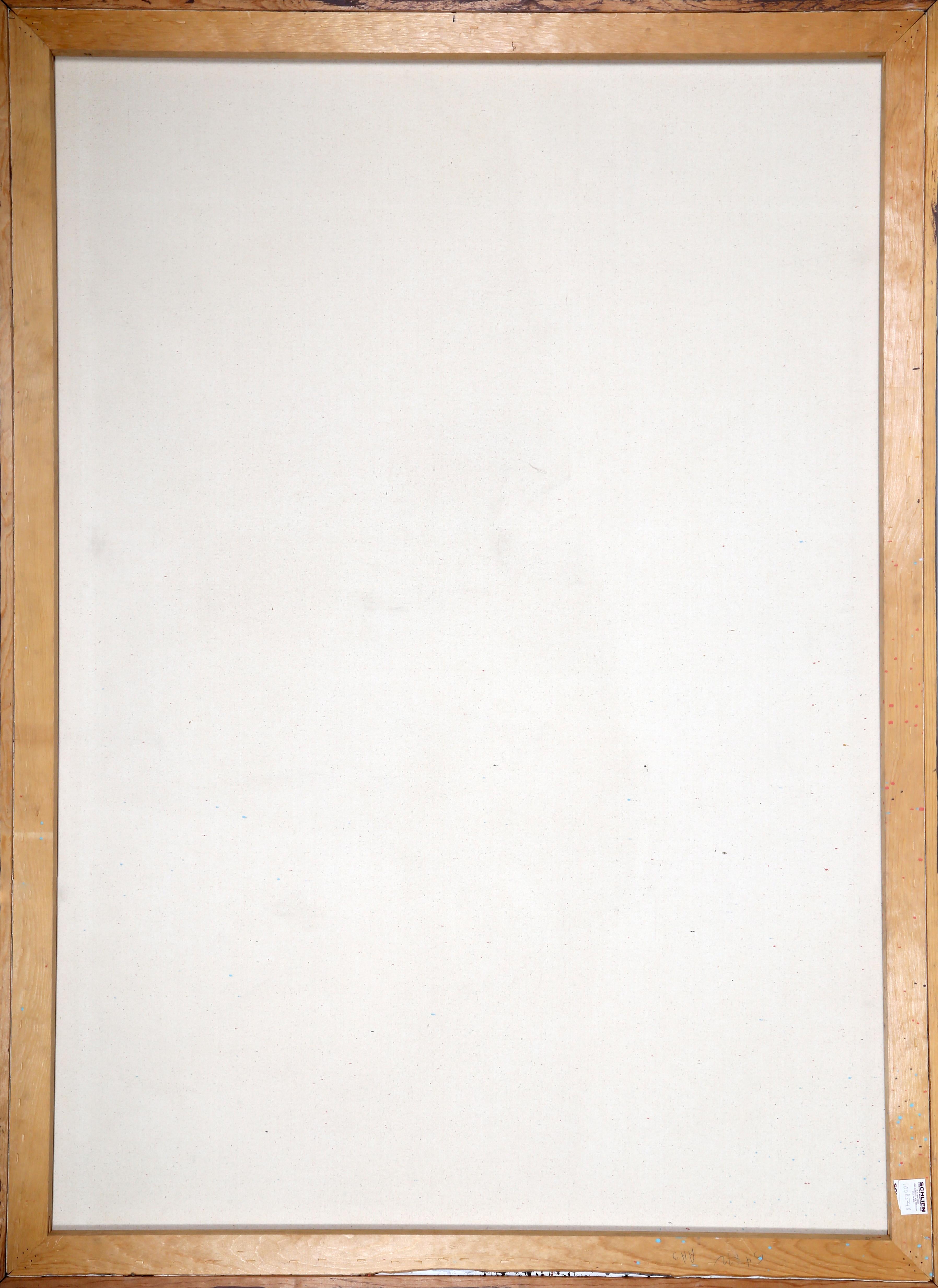 Quadro astratto e collage di grandi dimensioni su tela di Dan Teis in vendita 2
