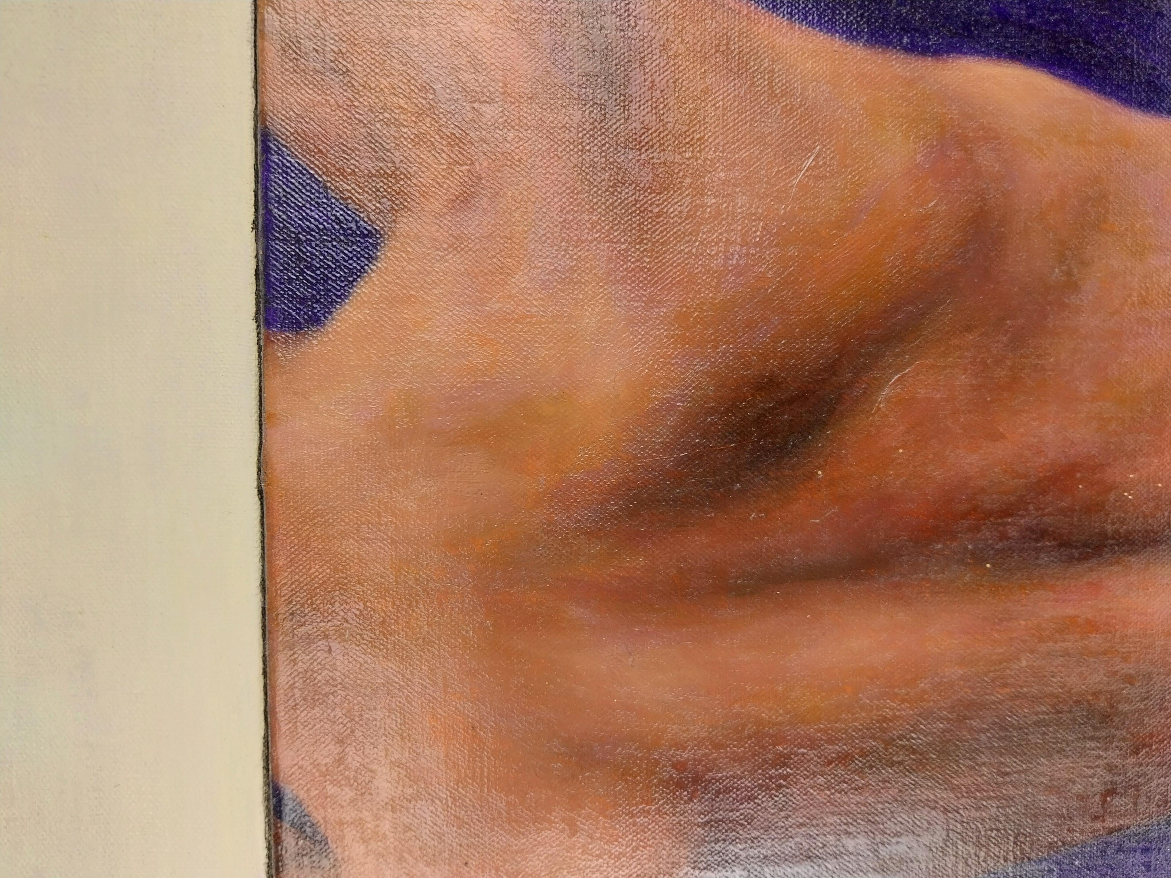 Dan Witz: acrylic on cavas, female nude For Sale 4