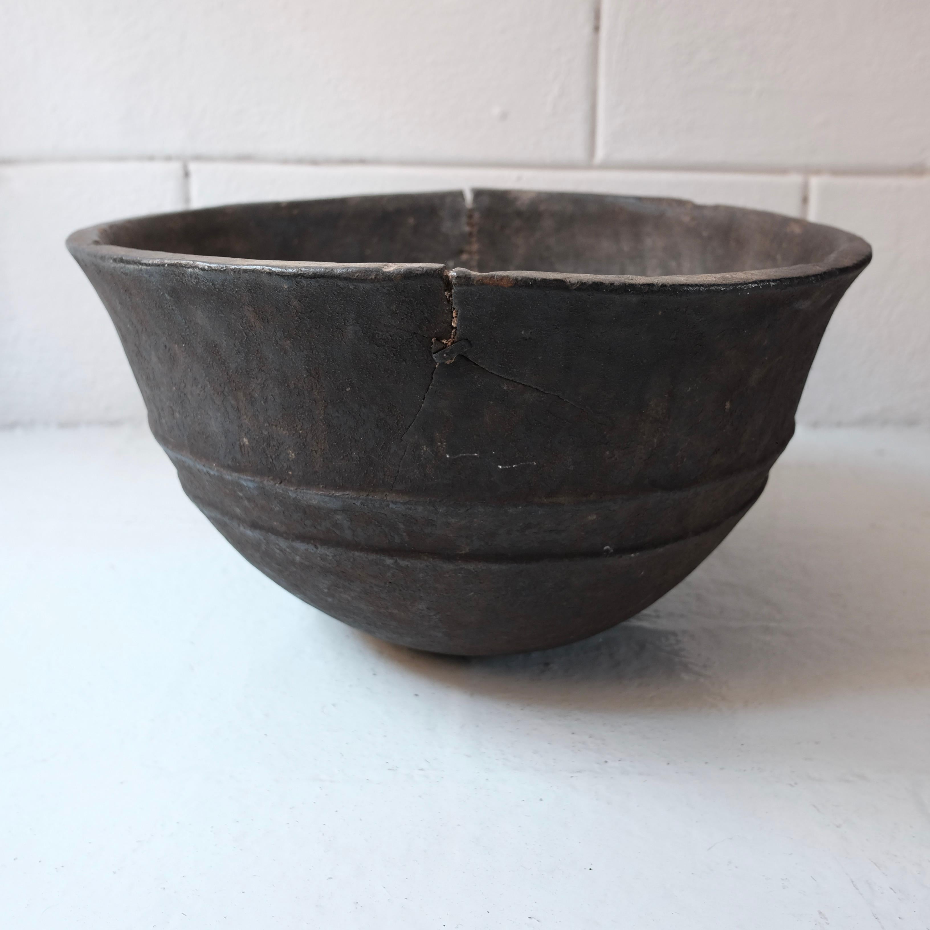 Hand-Crafted Dan Wooden Bowl from Liberia