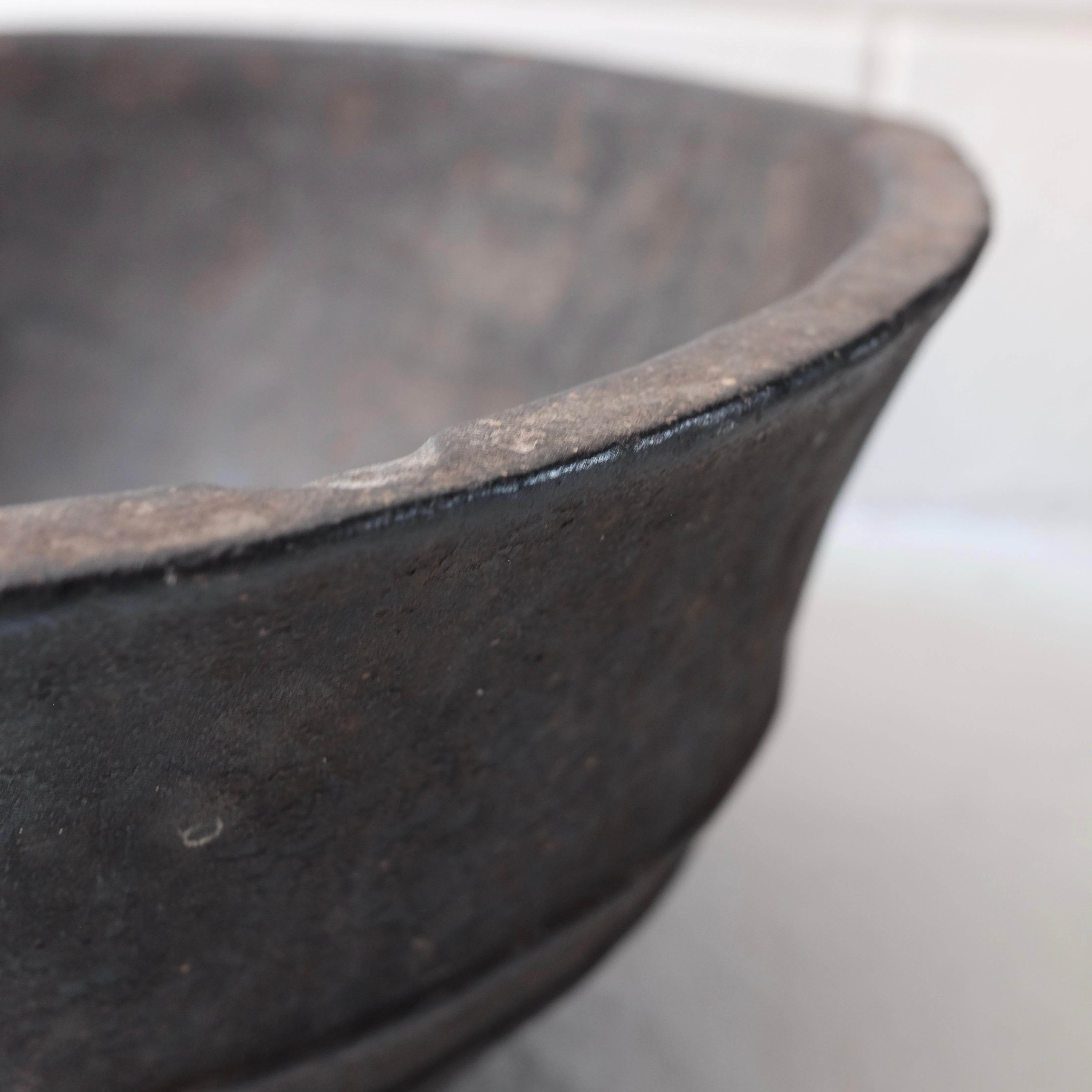 Dan Wooden Bowl from Liberia In Distressed Condition In San Miguel de Allende, Guanajuato
