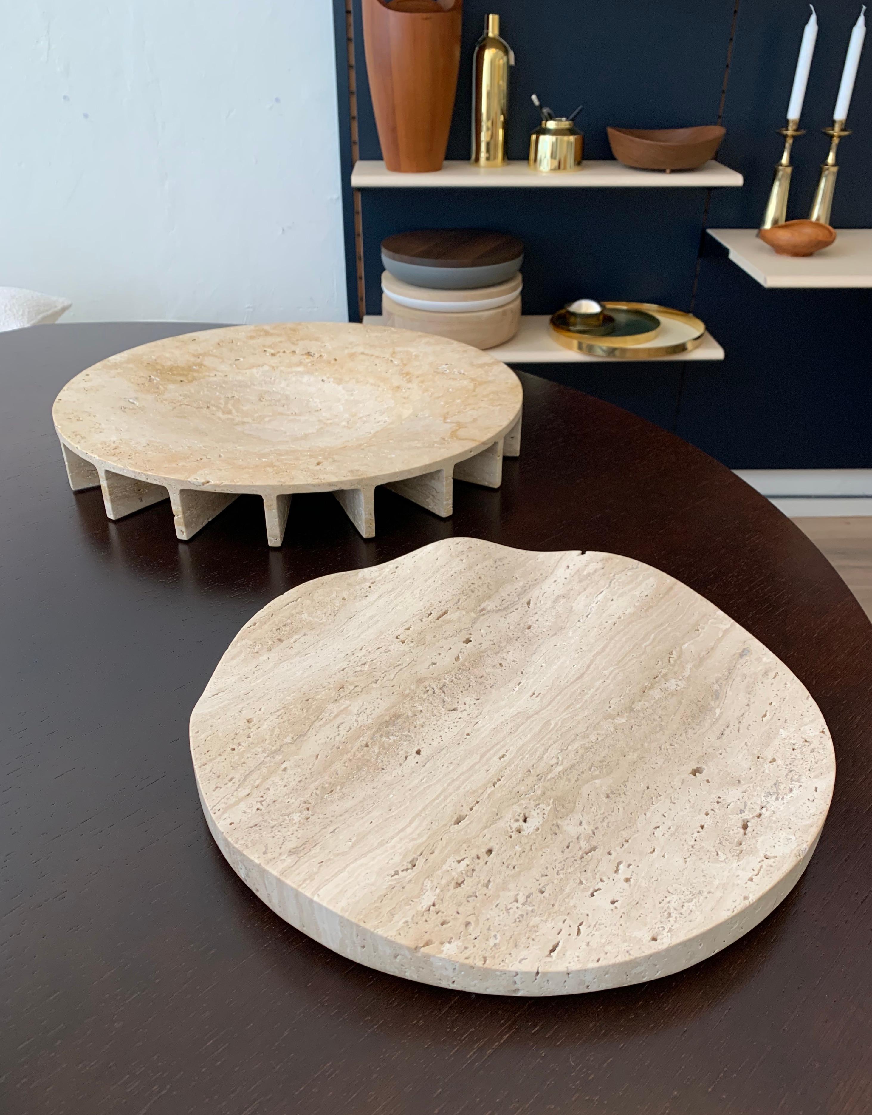 Dan Yeffet Travertine 'Ripple' Fruit Bowl by Collection Particulière 1