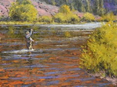 A Good Set (Contemporary western river landscape & fly fishing dream)