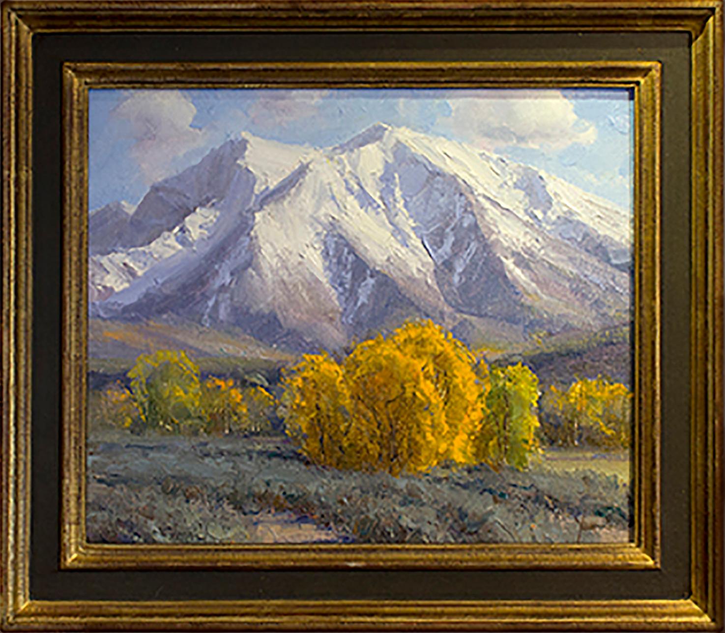 King of the Valley (Mt Sopris, Fall, 1st snow) - Painting by Dan Young