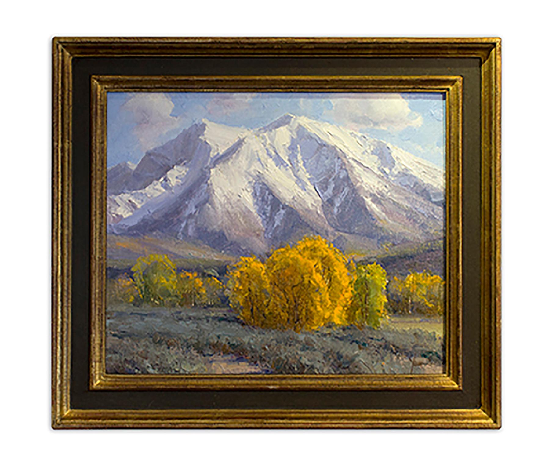 Dan Young Landscape Painting - King of the Valley (Mt Sopris, Fall, 1st snow)