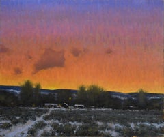 The Moment before Sunrise (Contemporary western mountain landscape at dawn)
