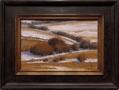 "Modelli di salice" Pittura a olio originale, Paesaggio, Scena di neve