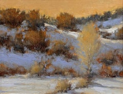 Dan Young - "Winter Morning" Original Rural Western Winter Landscape, Oil Painting "Winter Morning" Original Rural Western Winter Landscape, Oil Painting