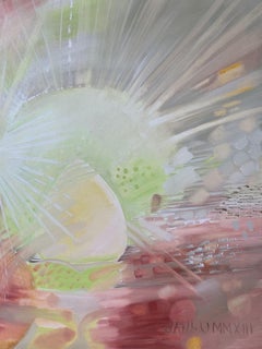 Insektum 119. Öl auf Leinwand abstraktes Gemälde, Insekten, farbenfrohe, polnische Kunst