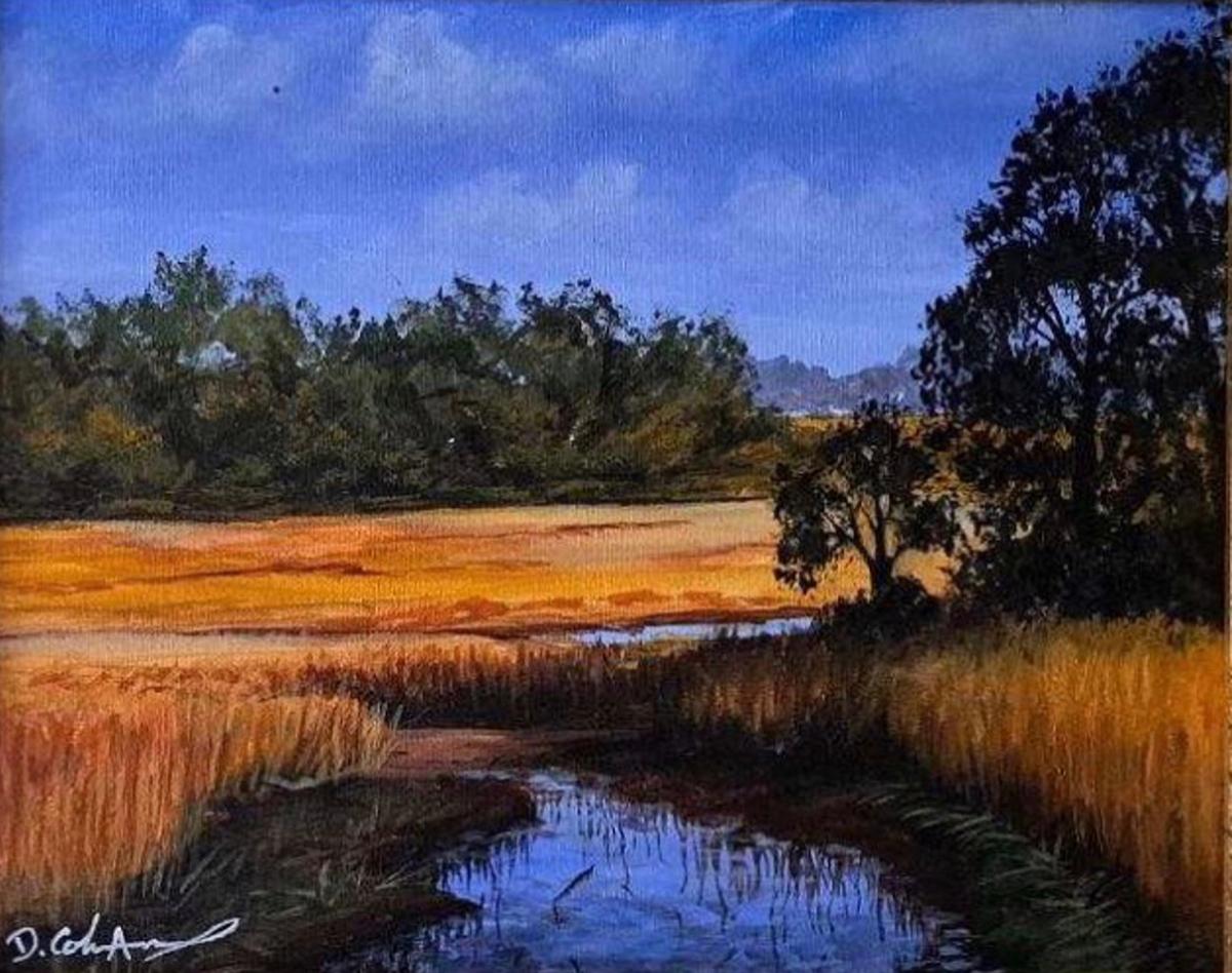 Dana Coleman Landscape Painting – Sumpfkrümmung