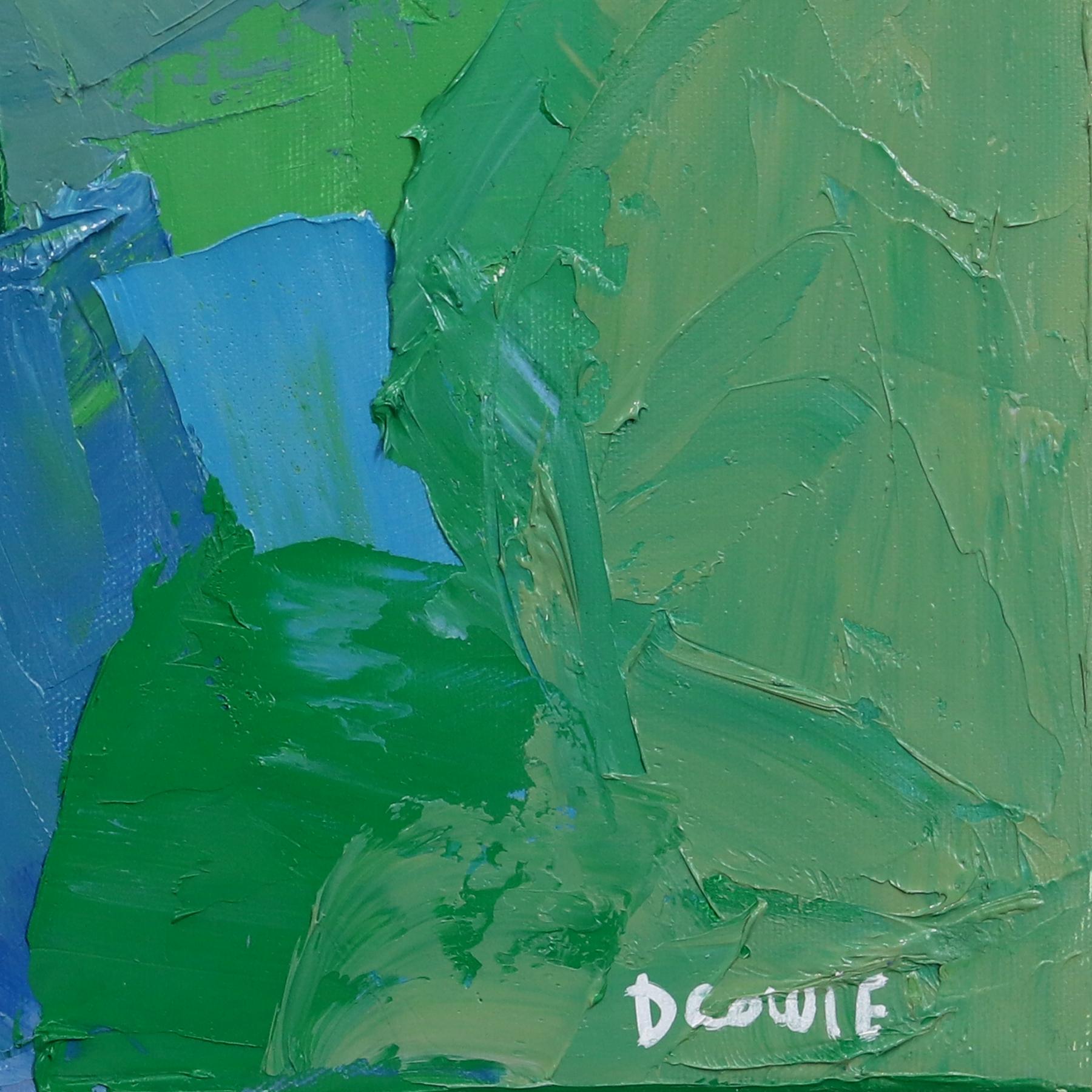 Cascata - Pittura originale di paesaggio Nature astratta ad impasto sui toni della terra in vendita 5