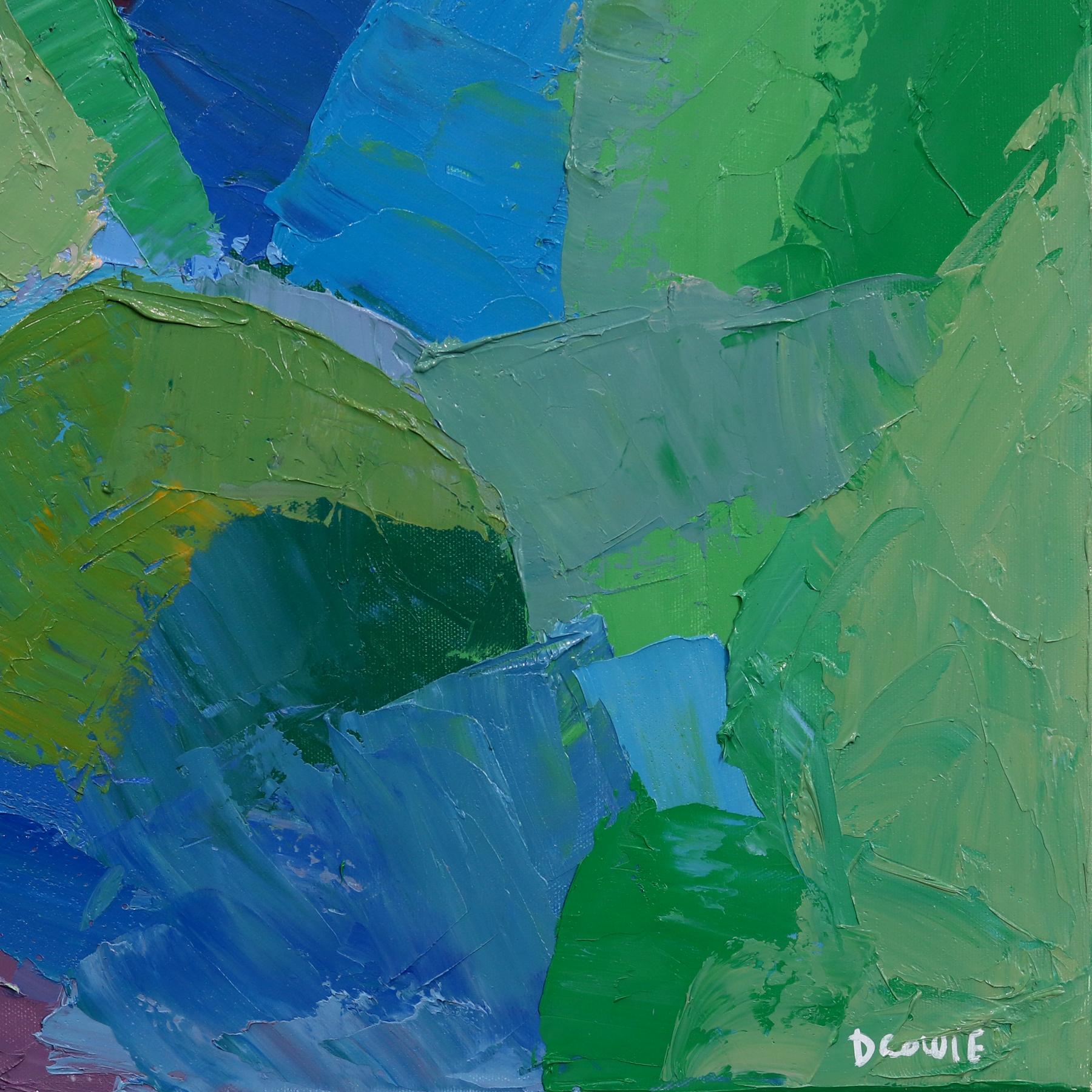 Cascata - Pittura originale di paesaggio Nature astratta ad impasto sui toni della terra in vendita 4
