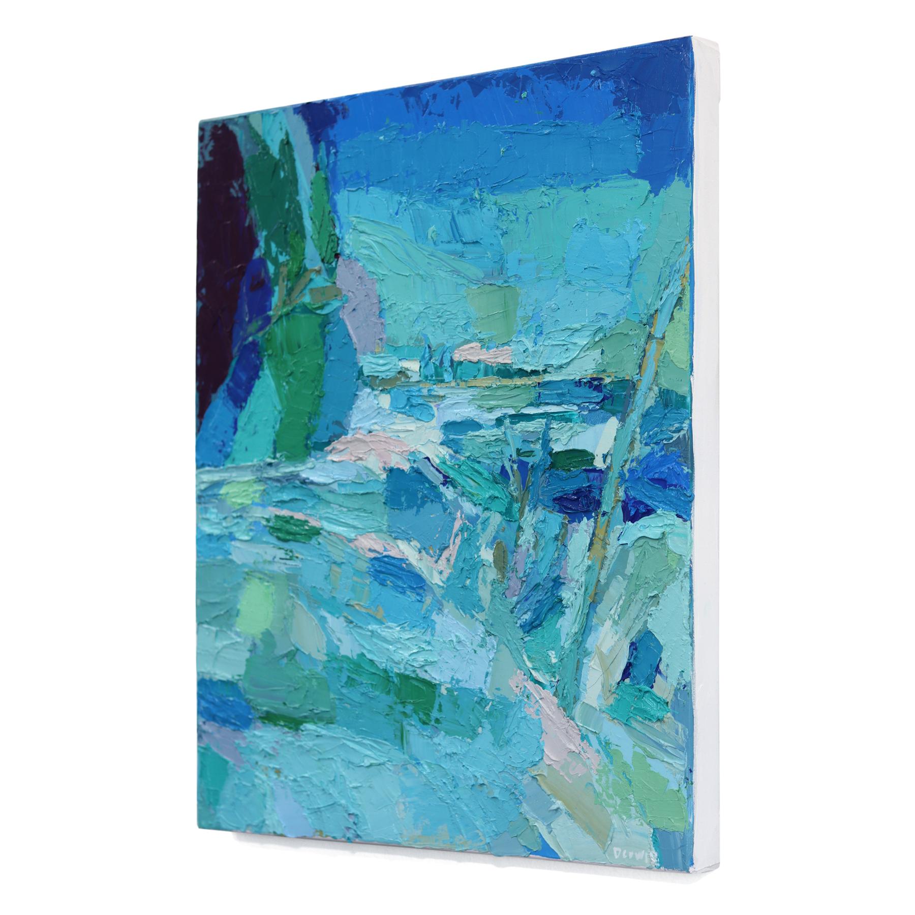 Mit einer pastosen, malerischen Technik schafft Dana Cowie kubistisch inspirierte Bauernhof- und Landschaften. Durch die Arbeit mit kontrollierten Farbschemata erscheinen ihre Kunstwerke aus der Nähe abstrakt und werden gegenständlicher, wenn der