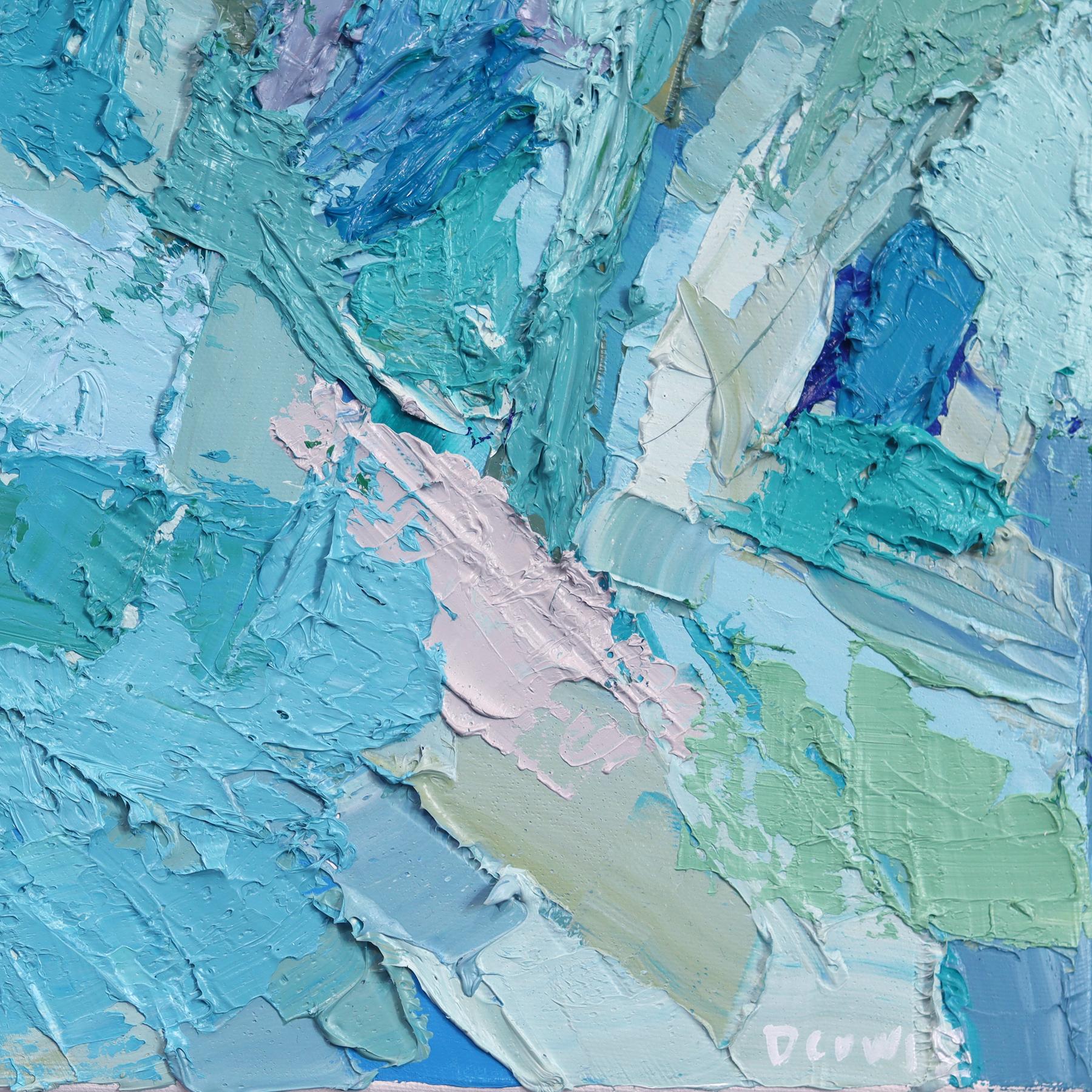 Collingwood Trail - Abstrakte erdige Töne Landschaft Textur Impasto Ölgemälde im Angebot 4