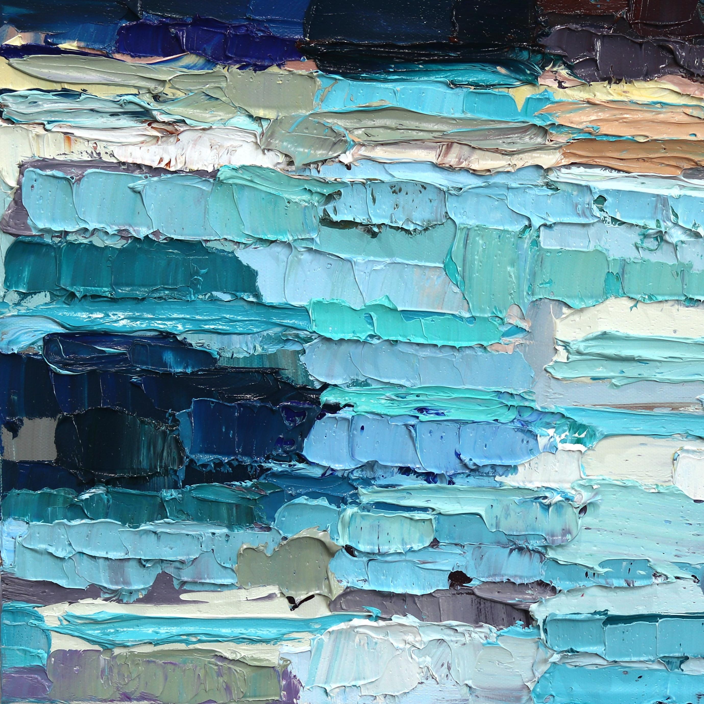 Complex Dreams - Original Oil Impasto Abstract Landscape Painting For Sale 6