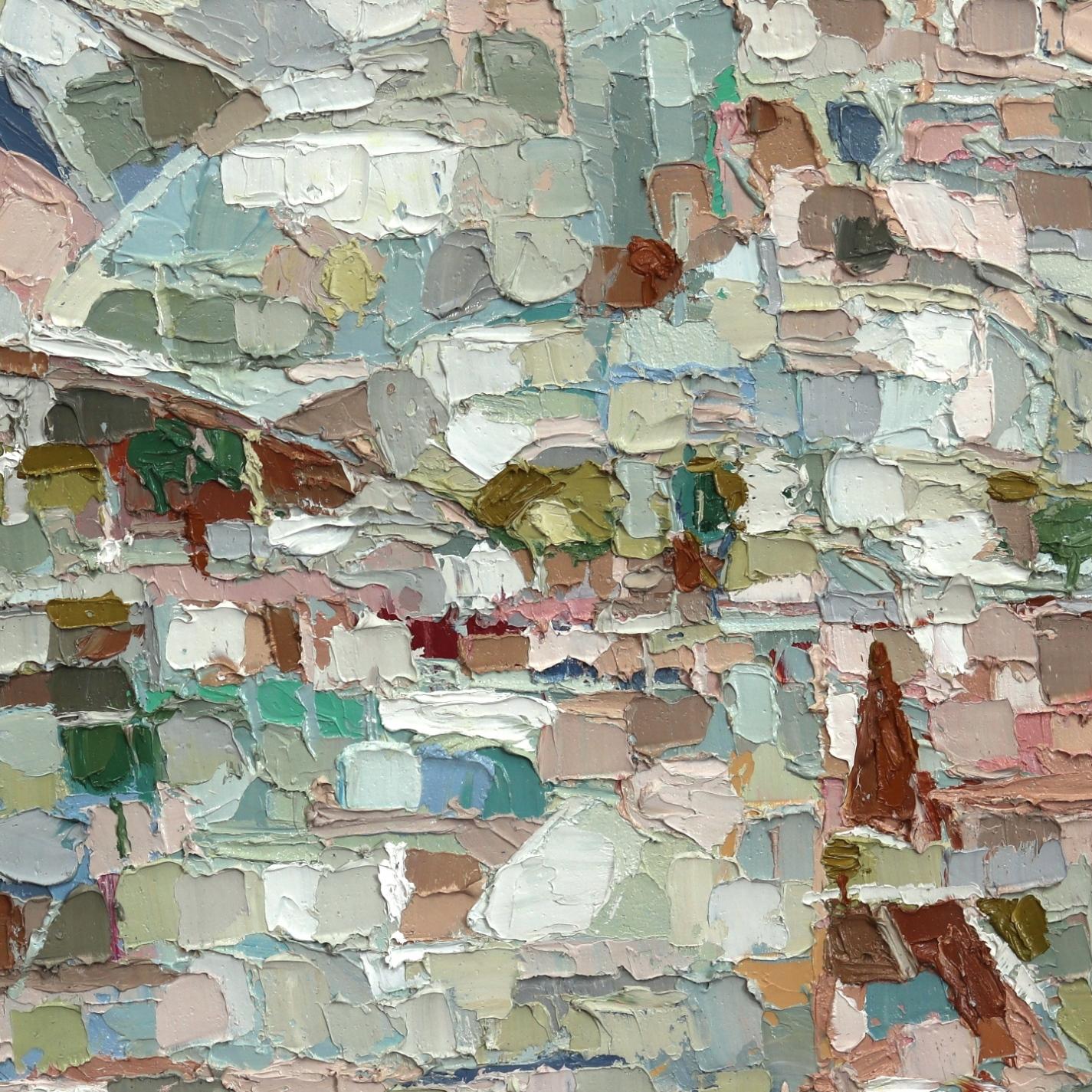 Facets - Original Textural Abstract Landscape Oil Painting 2