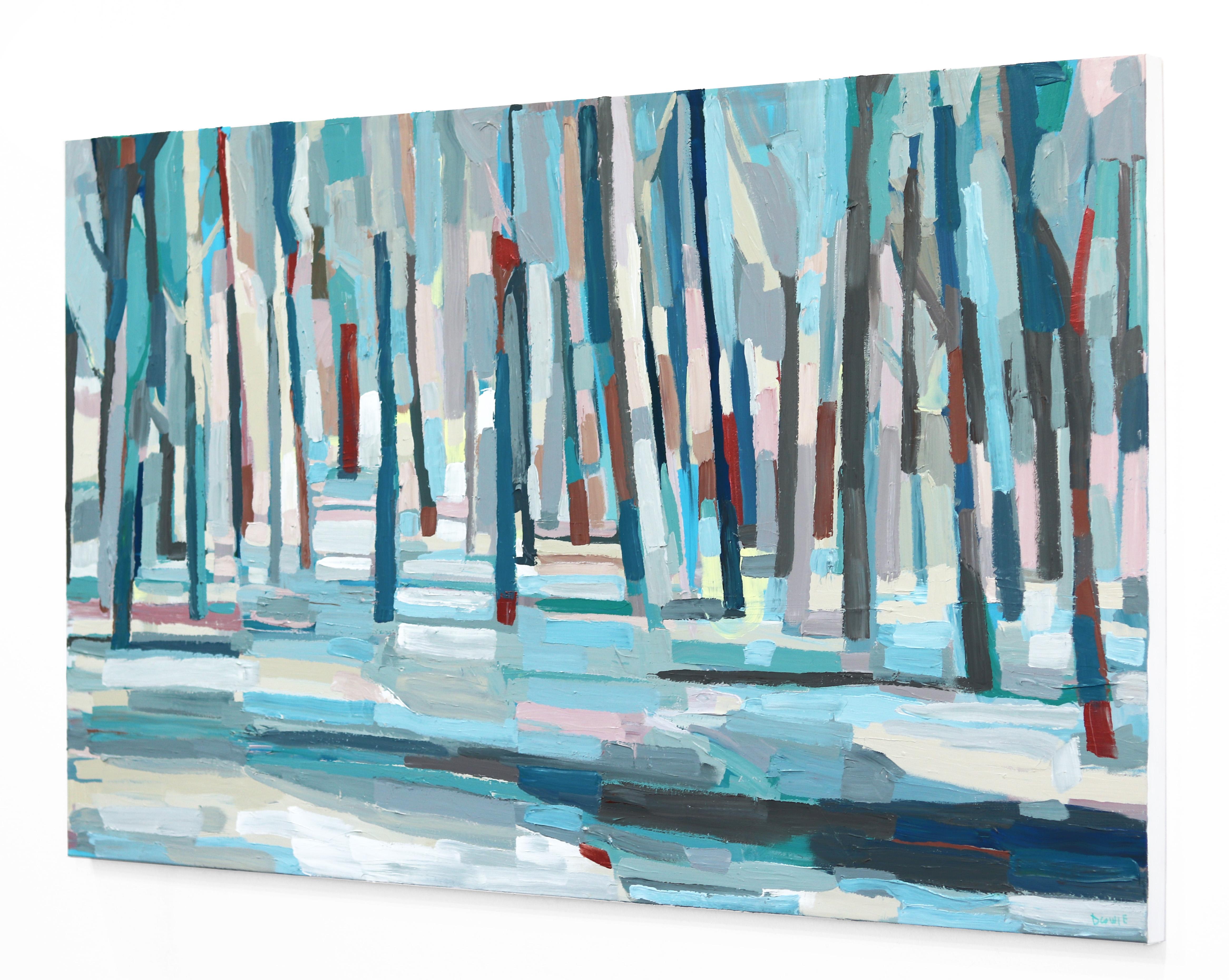 Utilizando una técnica pictórica de impasto, Dana Cowie crea paisajes agrícolas y rurales de inspiración cubista. Trabajando con esquemas de color controlados, sus obras parecen abstractas de cerca y se vuelven más representativas a medida que el