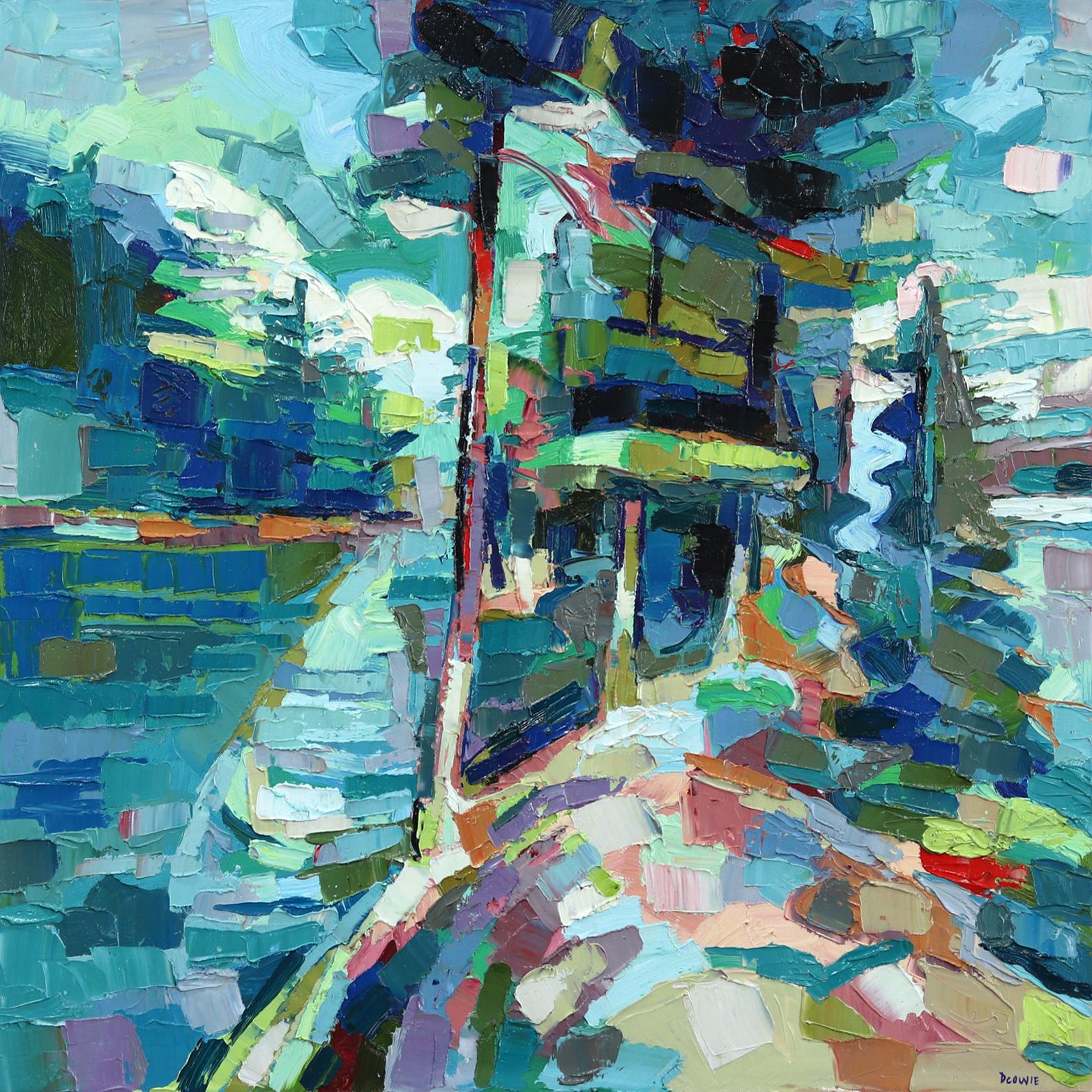 Dana Cowie "Fauvist Trees" Original Impasto Abstract Landscape