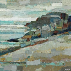 Hot Sun - Original Impasto Abstract Landscape Painting