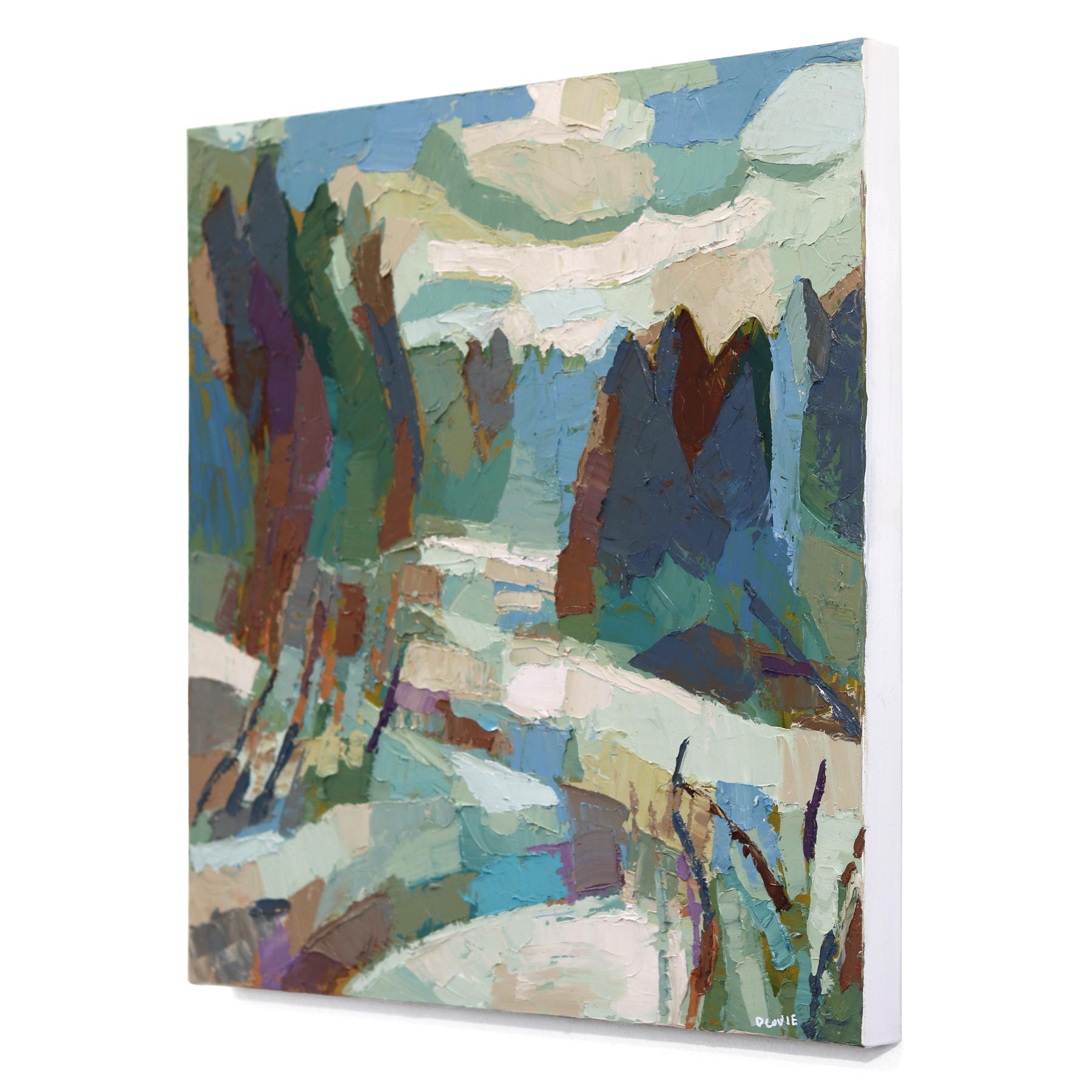 Voyage Unknown - Original Abstract Impasto Nature Rural Landscape Painting en vente 1