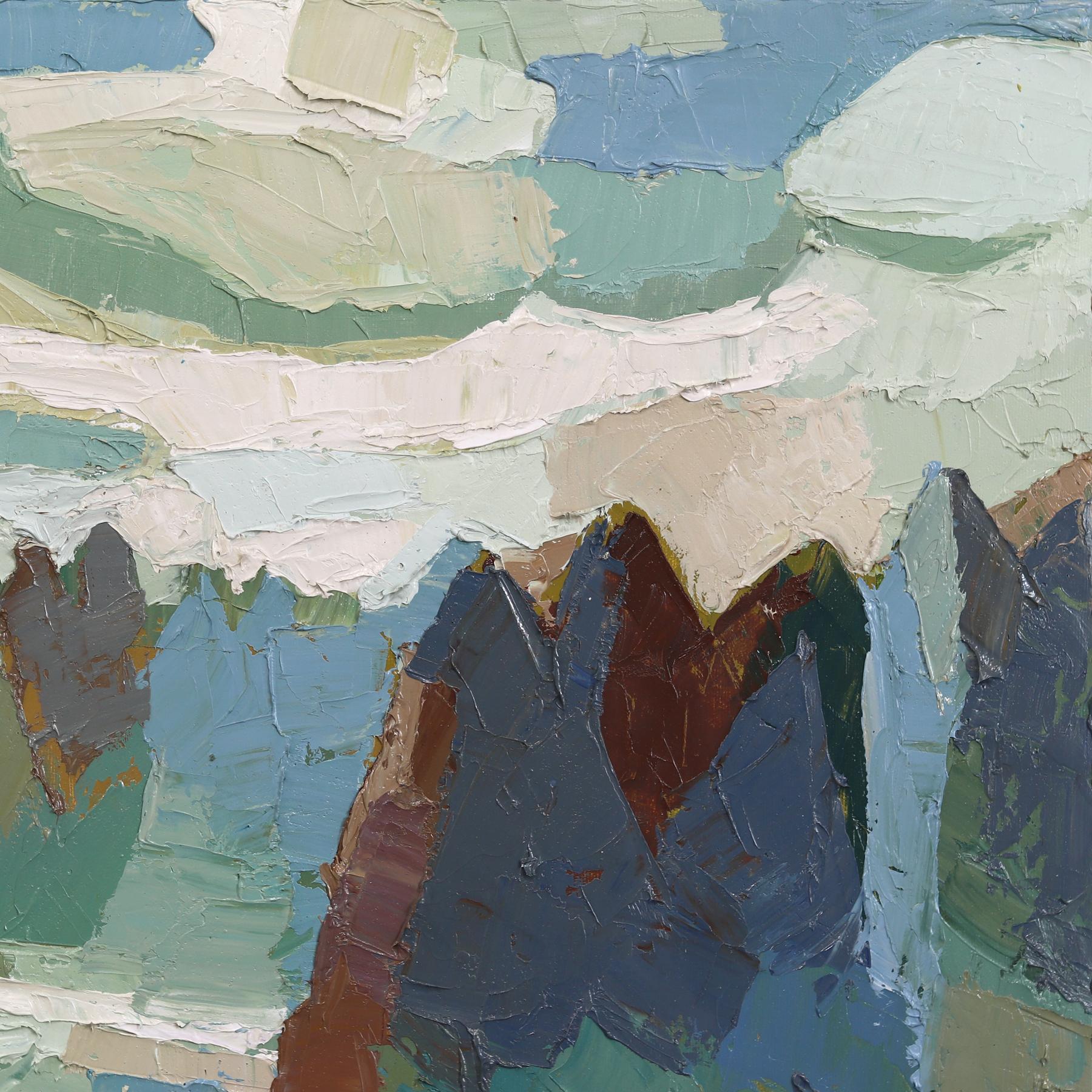 Voyage Unknown - Original Abstract Impasto Nature Rural Landscape Painting en vente 2