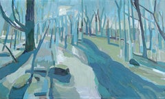 Forest Maple - Grande peinture originale Impasto Abstract Forest Trees Landscape