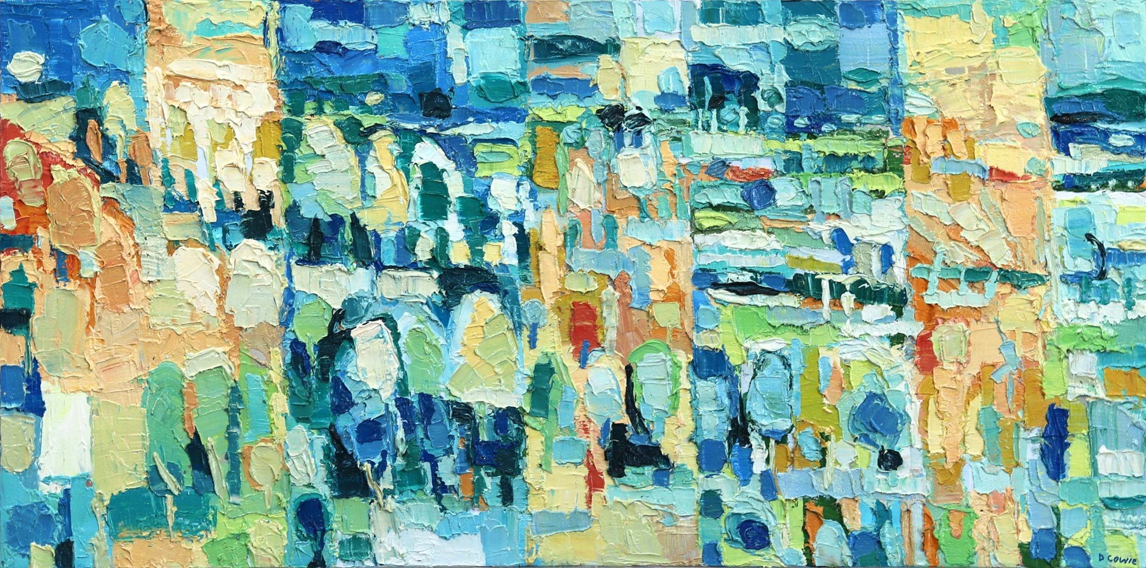 Dana Cowie Abstract Painting - "Seasonal Shift" - Original Impasto Abstract Landscape Painting