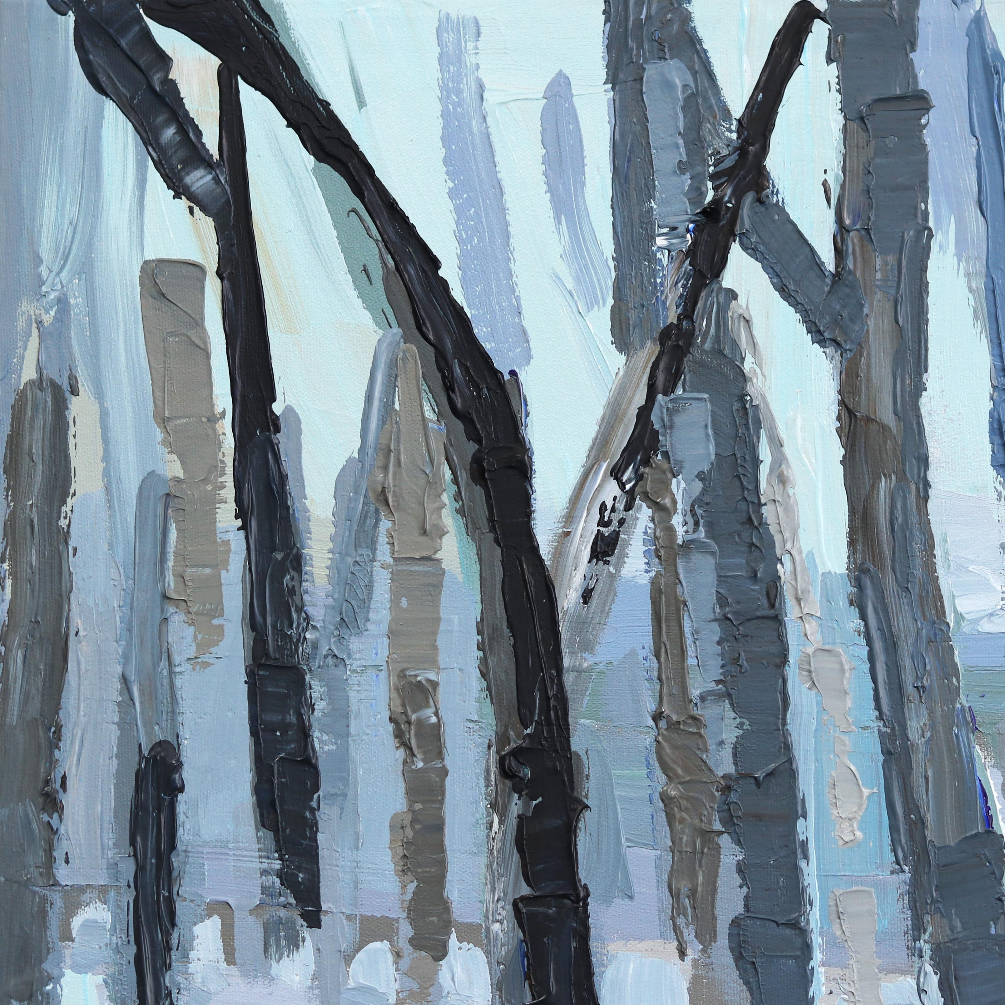 „Shaded“ – Original abstraktes Impasto-Landschaftsgemälde (Zeitgenössisch), Painting, von Dana Cowie