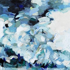Storm - Blue Cool Tone Abstract Dramatic Landscape Textural Impasto Painting