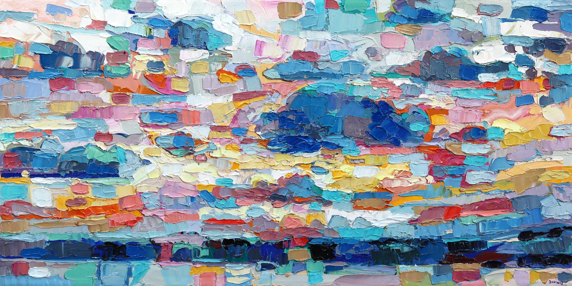 Dana Cowie "The Well" Original Impasto Abstract Landscape Painting