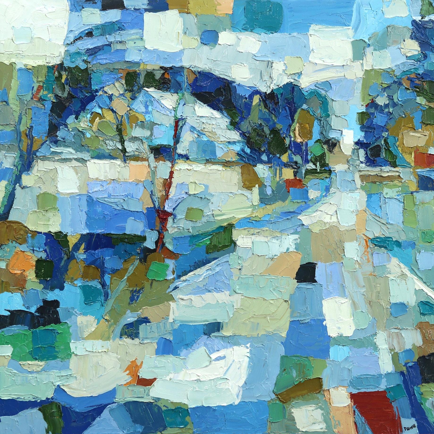Dana Cowie "Take Time To Rest" Original Impasto Abstract Landscape