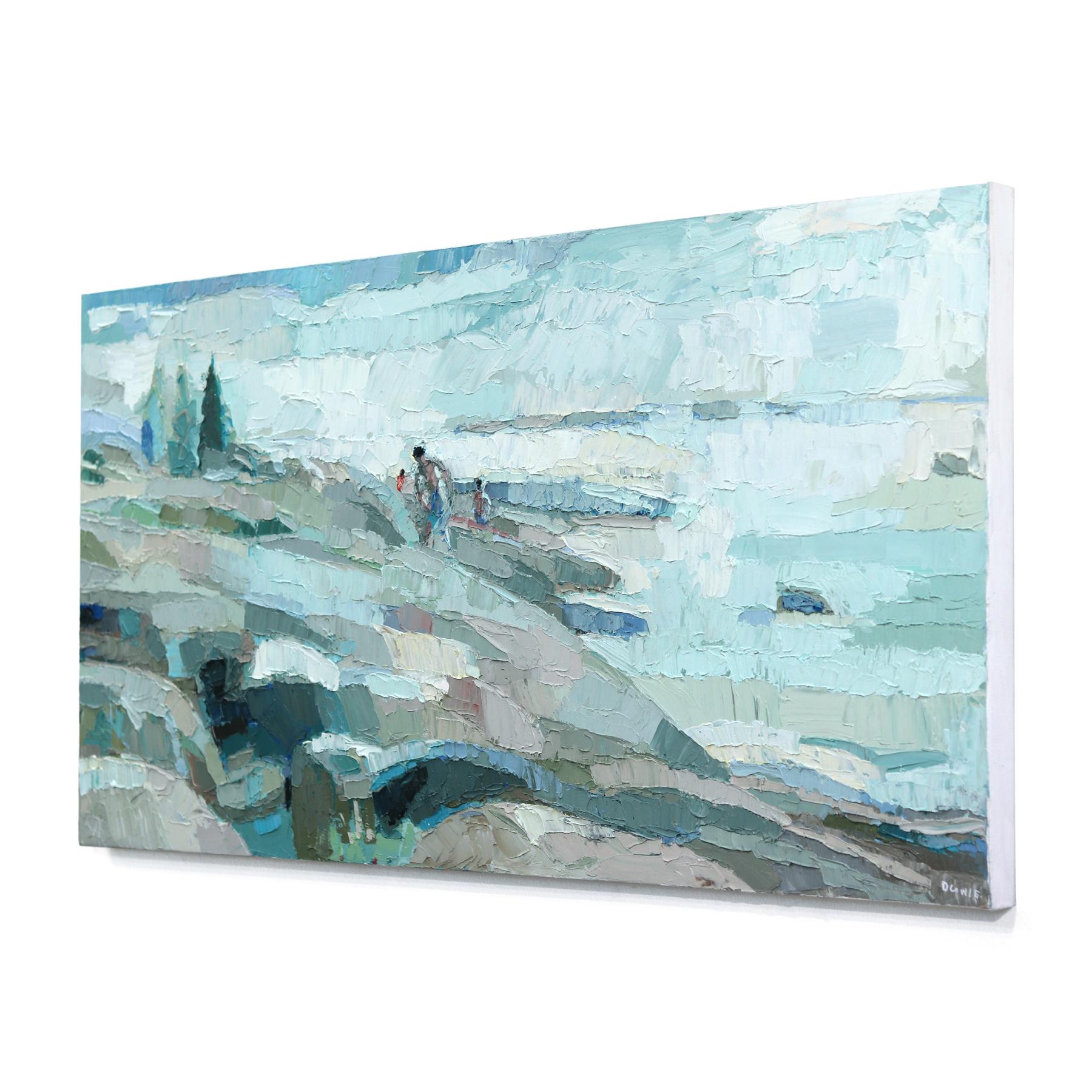 The Wind Picked Up - Original Abstract Nature Landscape Impasto Painting (peinture abstraite de paysage) en vente 1