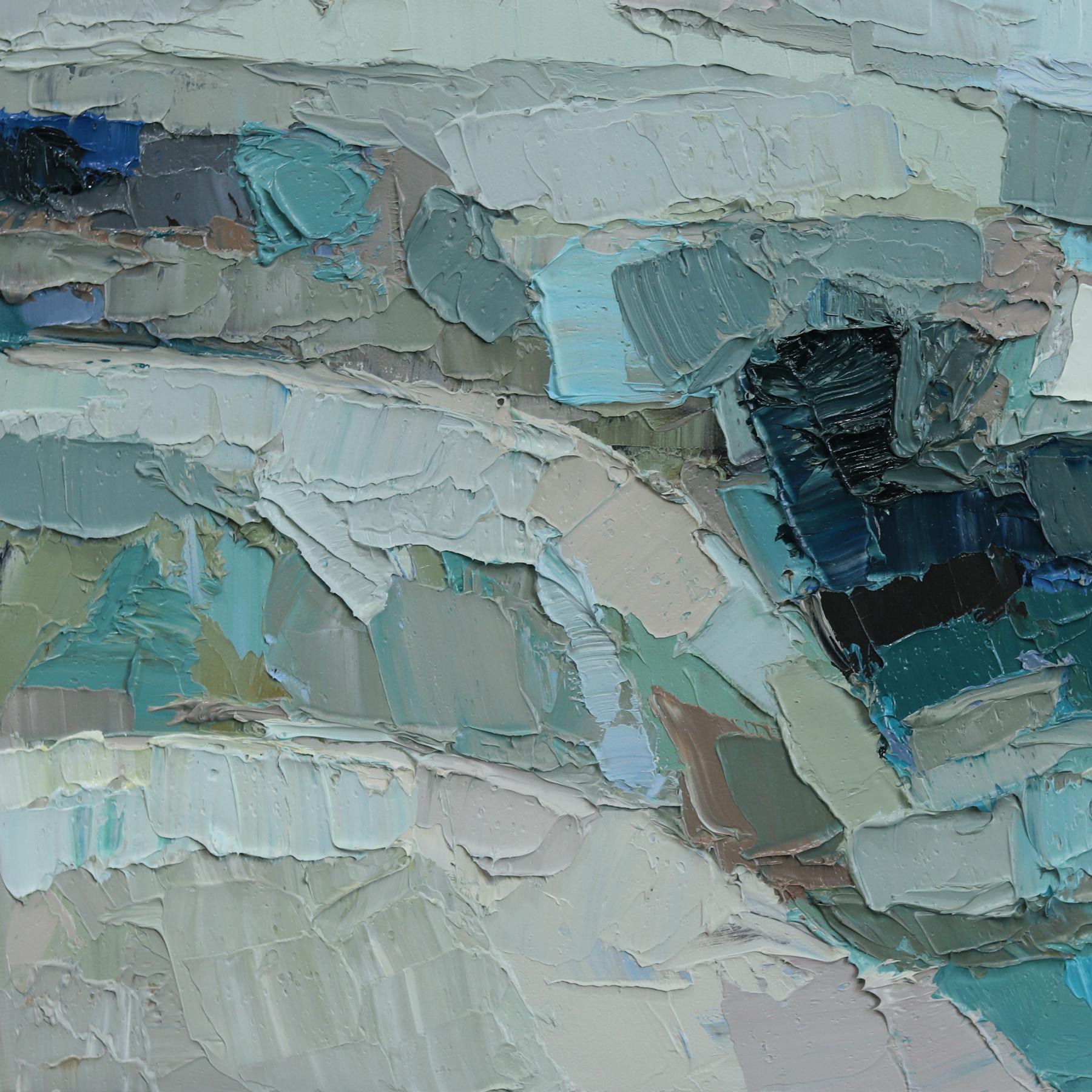 The Wind Picked Up - Original Abstract Nature Landscape Impasto Painting (peinture abstraite de paysage) en vente 4