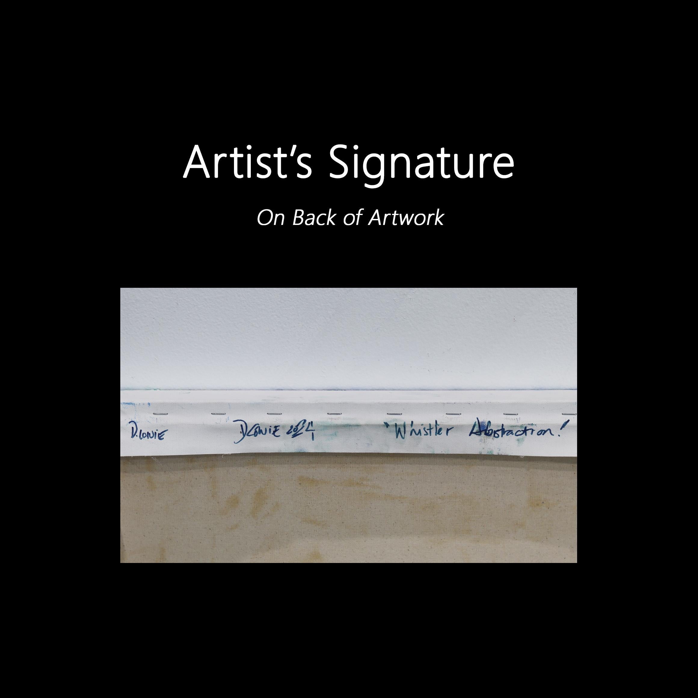 Whistler Abstraktion! - Abstrakt Blau Landschaft Textur Impasto Ölgemälde im Angebot 6