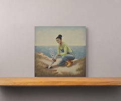 Scheherazade - Pintura Surrealista Figurativa Contemporánea, 12 x 12 pulg.