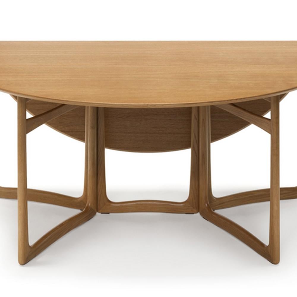 Hand-Crafted Dana Folding Oak Table For Sale