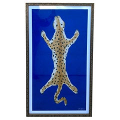 Dana Gibson Framed Blue Tiger Print