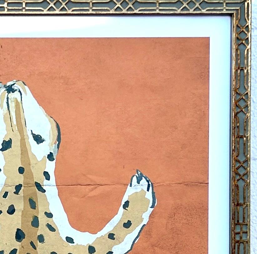 Contemporary Dana Gibson Large Framed Orange Tiger Print For Sale