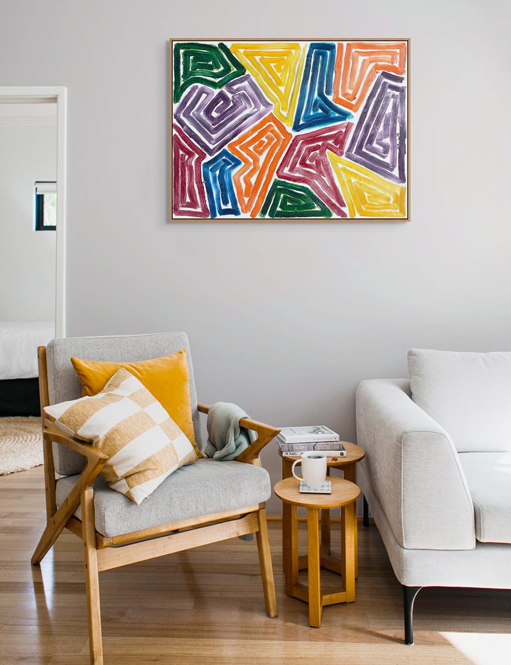 12 Forme (Pittura astratta) - Painting di Dana Gordon