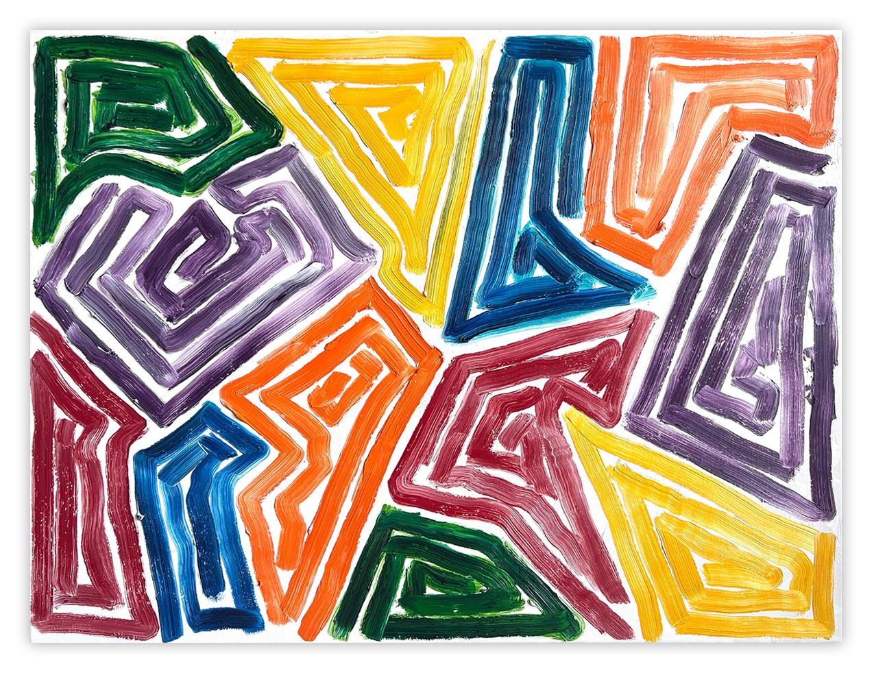 Abstract Painting di Dana Gordon - 12 Forme (Pittura astratta)
