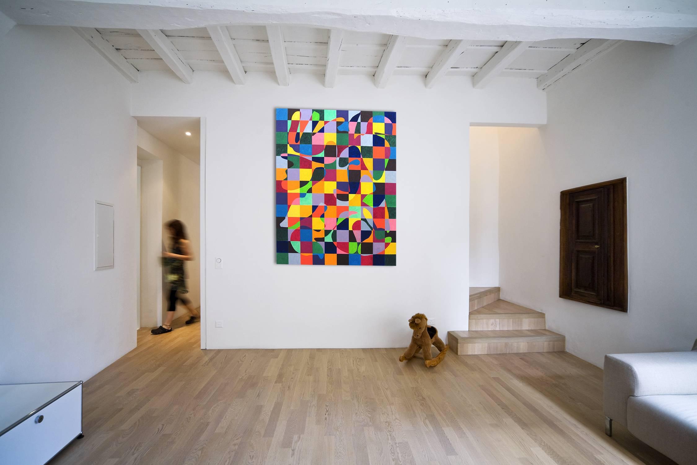 Atto di equilibrio (pittura astratta) - Painting di Dana Gordon