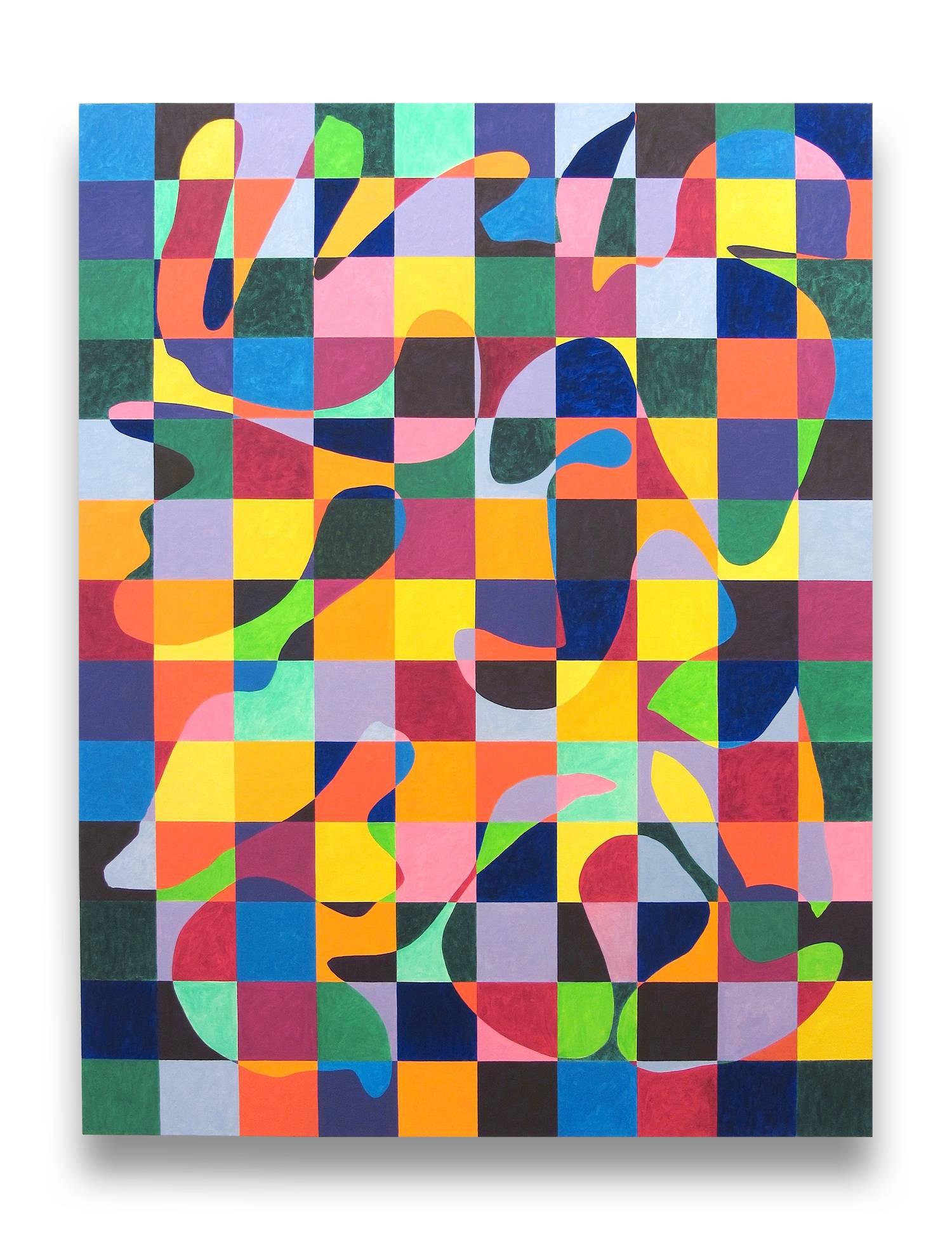 Dana Gordon Abstract Painting - Balancing Act (Abstract painting)