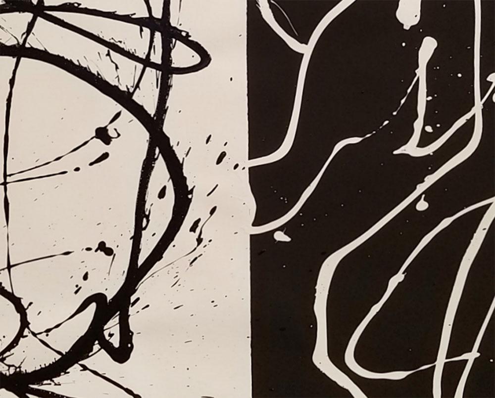 Black and White (Abstract Painting)

Acrylic and Flashe on canvas - Unframed

In this New Series 2018, Dana Gordon tries to get everything into the painting with the most efficient means possible.  

That is, he does not exclude anything that