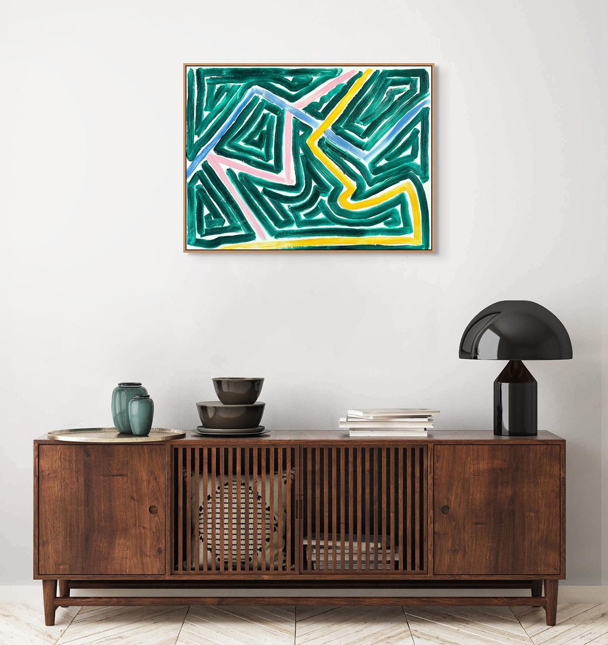 Greene & Greene (Pittura astratta) - Painting di Dana Gordon