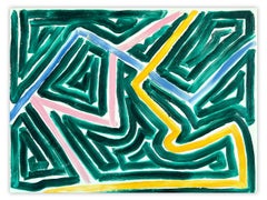 Spaces verts (peinture abstraite)