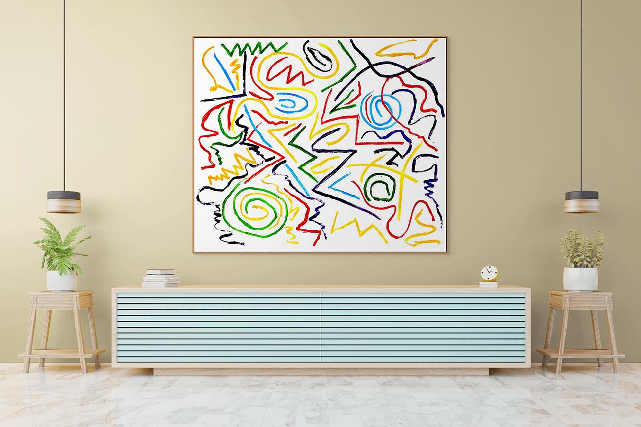 RIP Jerry Lee (Pittura astratta) - Painting di Dana Gordon