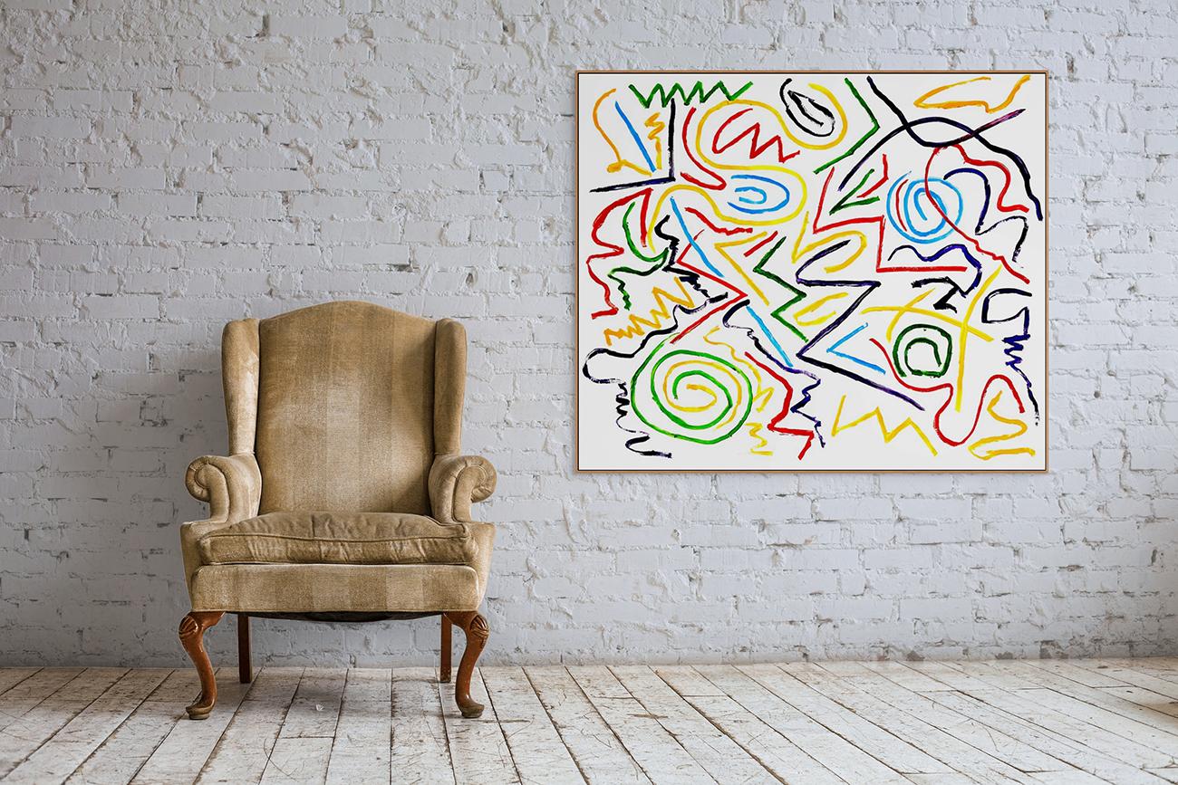 RIP Jerry Lee (Pittura astratta) - Painting Astratto di Dana Gordon