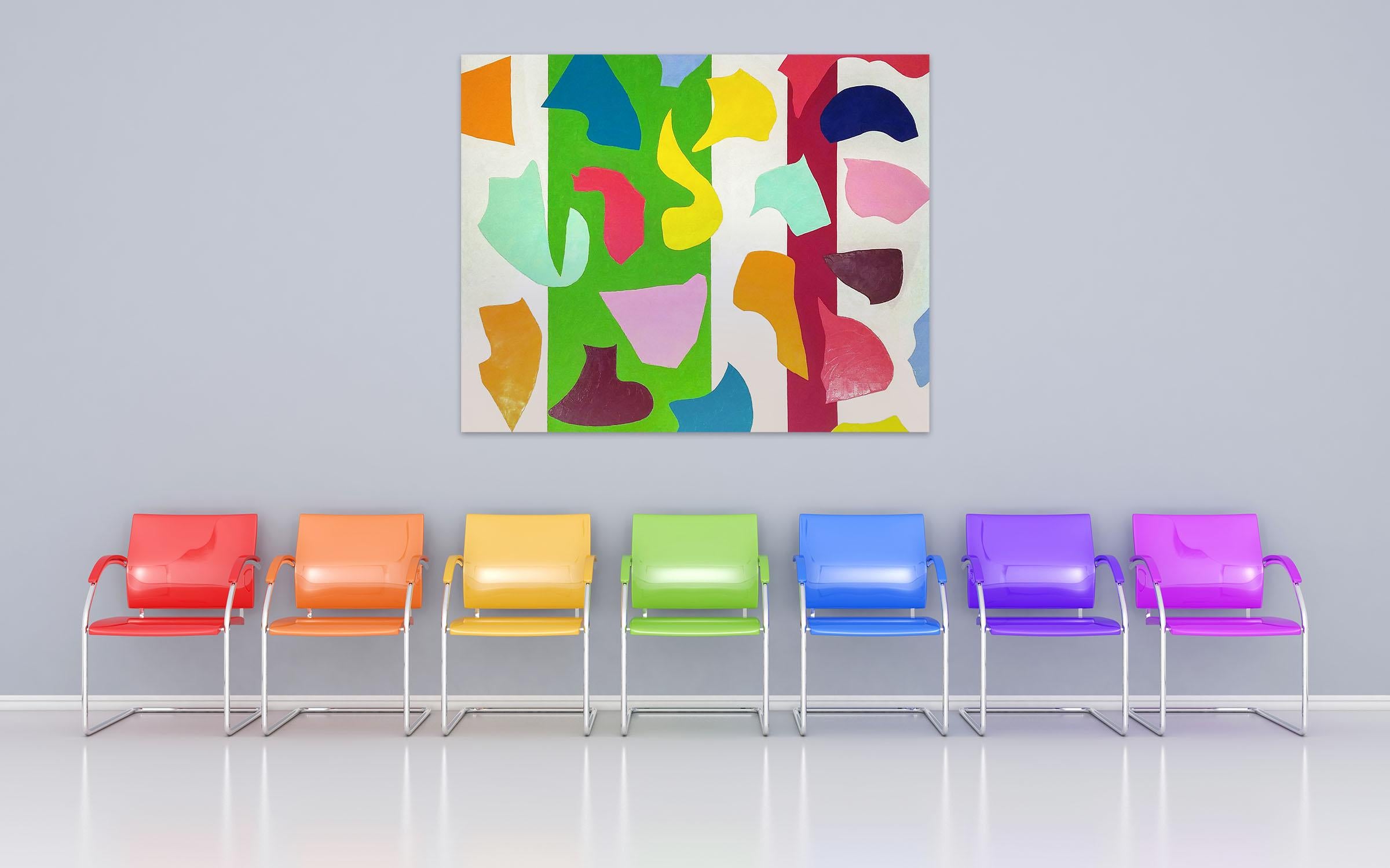 Shapely controversy (Abstract painting) - Painting by Dana Gordon