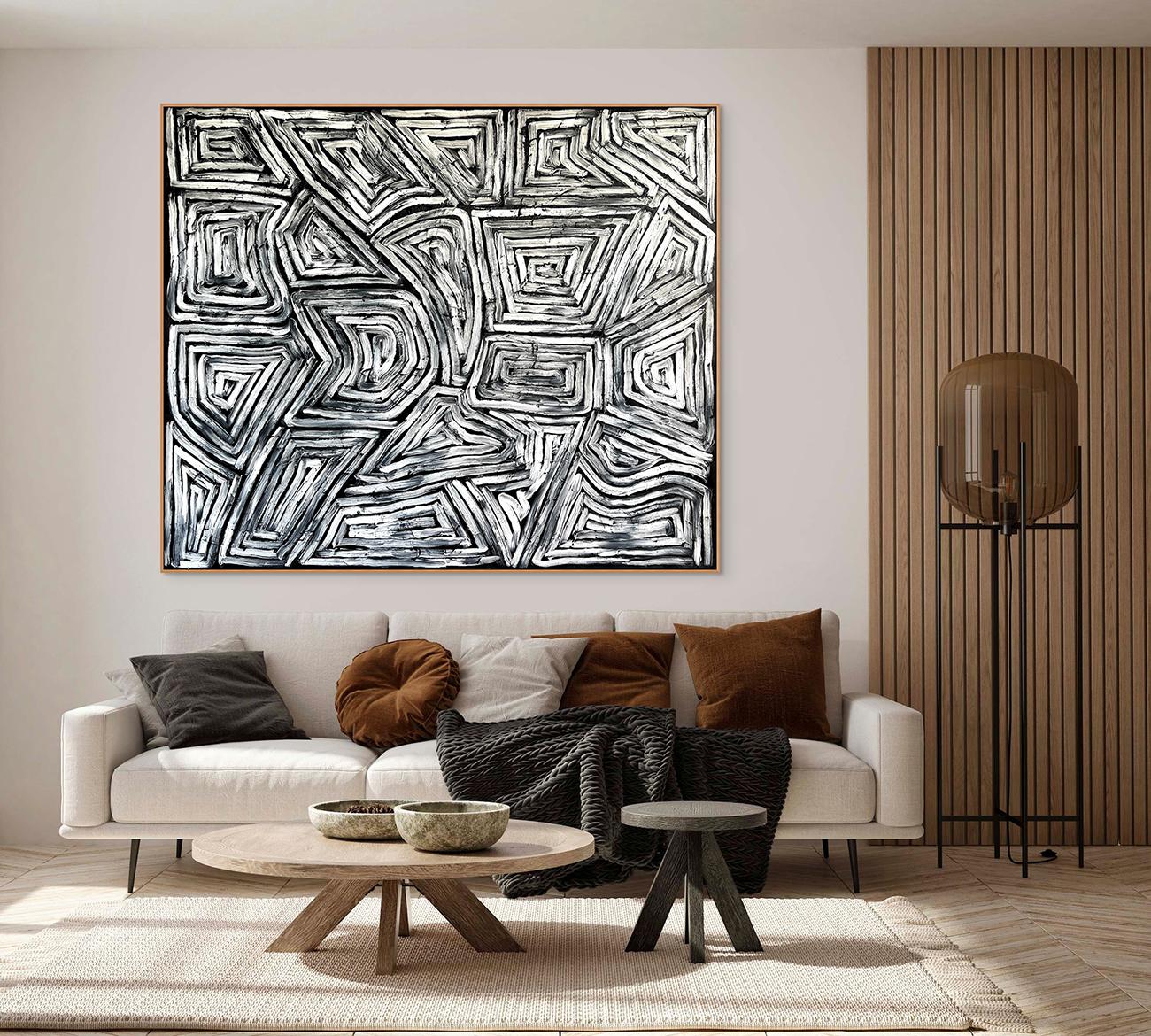 Raccolta del tempo (Pittura astratta) - Painting di Dana Gordon