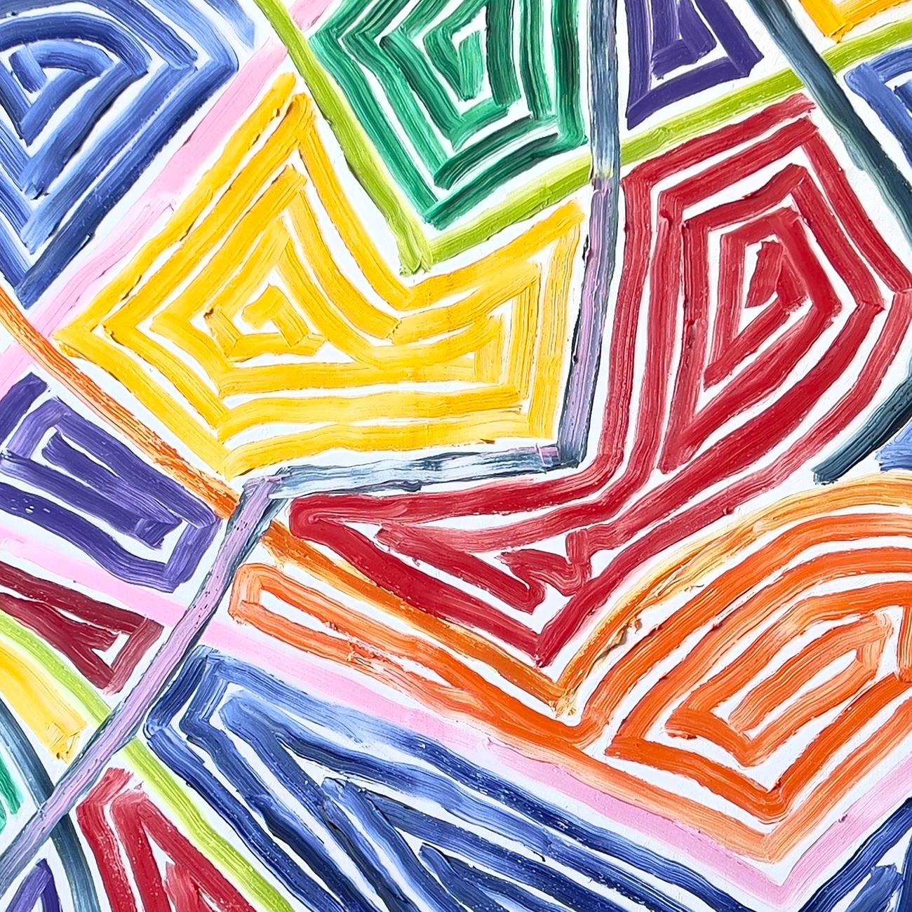 Visita al Cubismo (Pittura astratta) - Painting Astratto di Dana Gordon