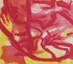 Composizione astratta, litografia espressionista astratta di Dana Gordon